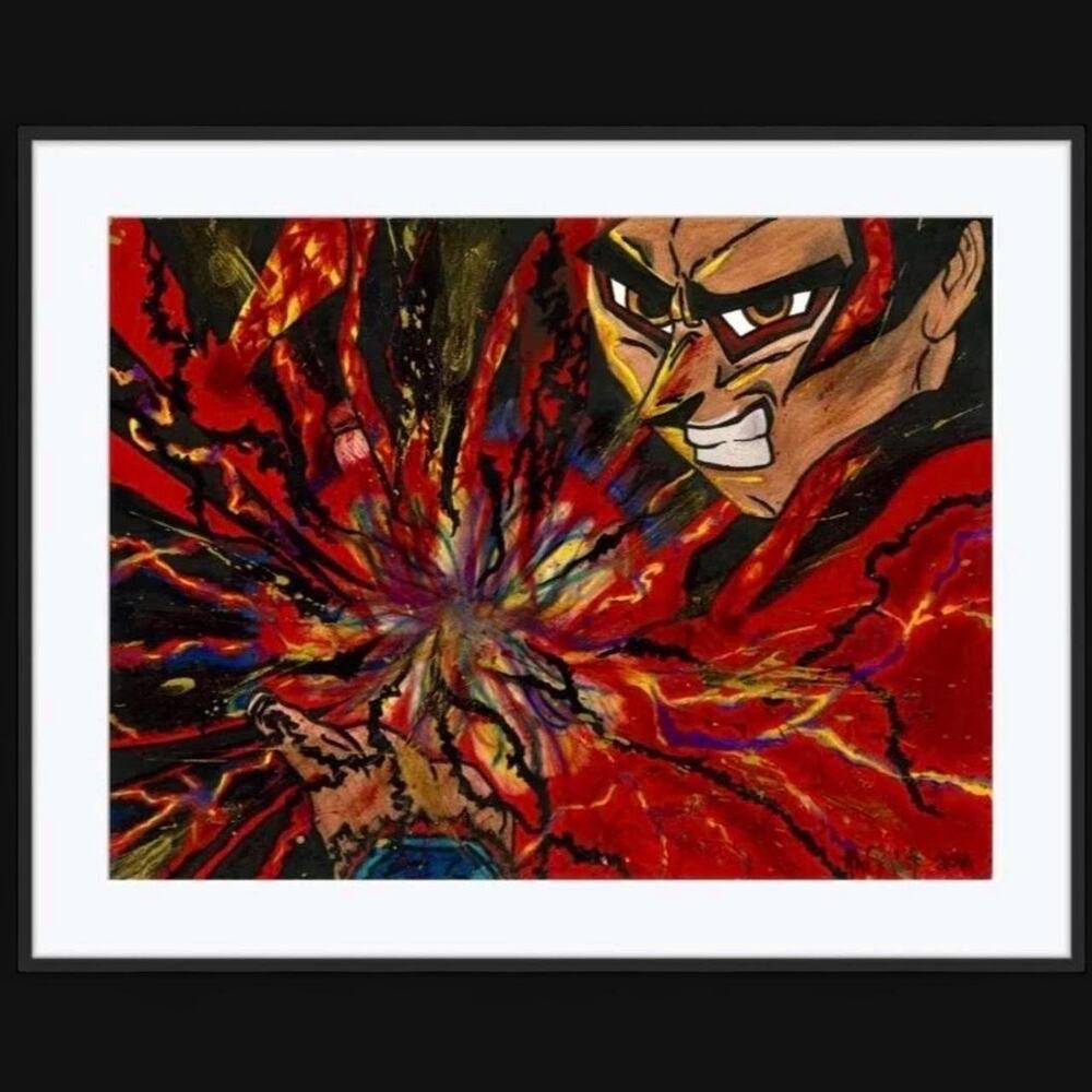 Custom Anime Art Goku Colored Pencil